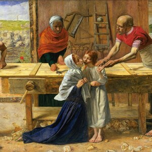 John Everett Millais - Christ in the House of His Parents 1849–1850 Museum Quality Rolled Oil Painting Reproduction (D3560)