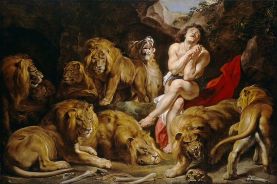 Desarrollar pegamento Palabra Peter Paul Rubens Daniel en la guarida del león c1614-16 - Etsy España