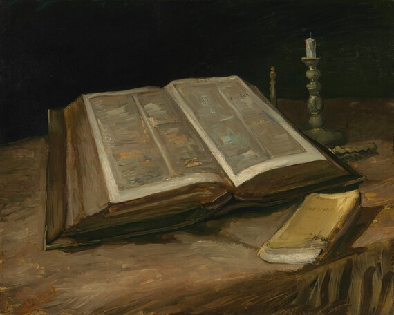 Natura morta con Bibbia | Vincent van Gogh | Stampa d'arte
