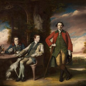 Sir Joshua Reynolds - The Honorable Henry Fane with Inigo Jones and Charles Blair Museum Quality Rolled Oil Painting Reproduction (D4060)