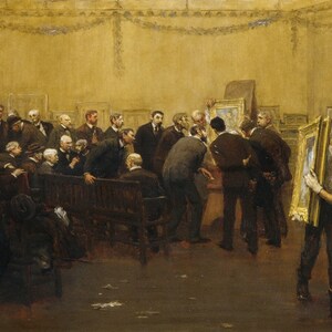 F Luis Mora - The National Academy Jury of 1907 (1907) - Rolled Oil Painting Museum Quality Reproduction (D4060)