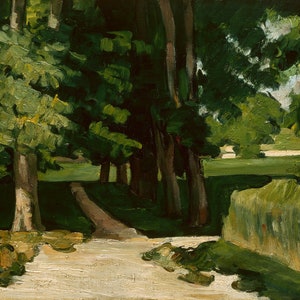 Paul Cezanne - The Avenue at the Jas de Bouffan ca. 1874-75 Museum Quality Rolled Oil Painting Reproduction (D4560)