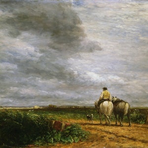 David Cox - Going to the Hayfield 1849 Museum Quality Rolled Oil Painting Reproduction (D4560)