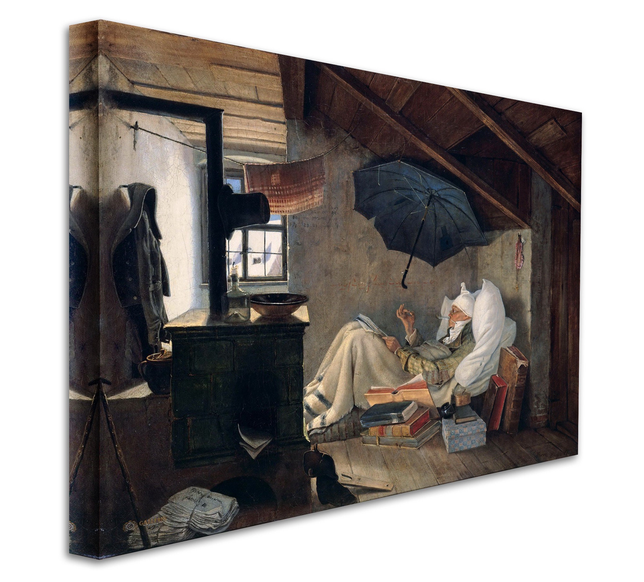 Carl Spitzweg The Poor Poet 1837 Museum Quality Oil Painting