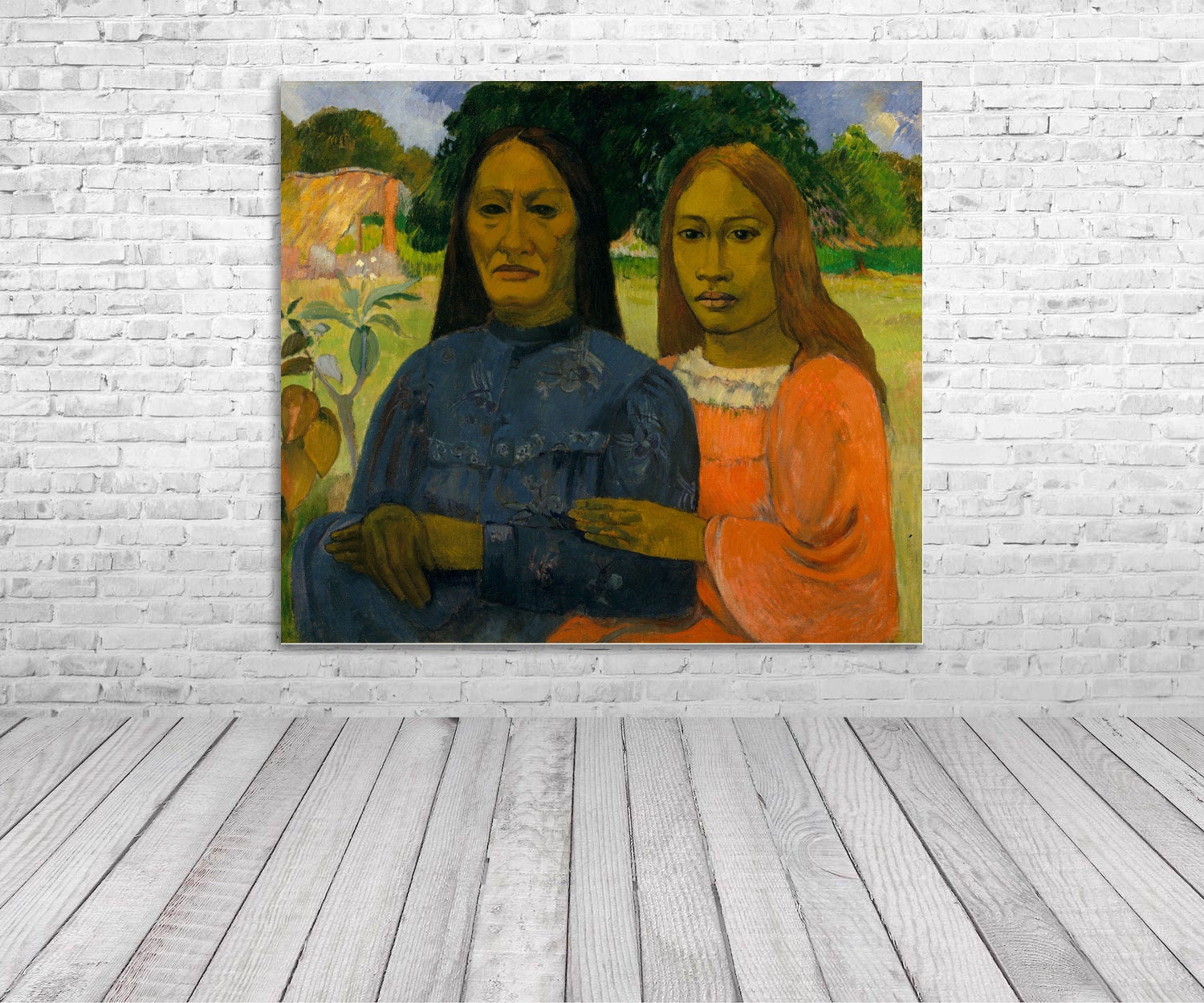 ポール・ゴーギャン タヒチの女　バティック ラグ タペストリー Yahoo!オークション - 【フルサイズ版】ポール・ゴーギャン