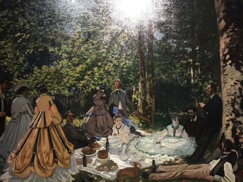 クロード・モネ、Le Déjeuner sur l'herbe (草上の昼食) 1863 美術館