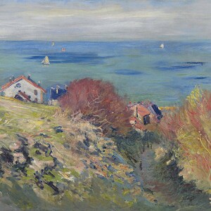 Claude Monet - Pourville 1882 Museum Quality Rolled Oil Painting Reproduction (D5060)