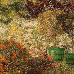 Emile Claus - A Corner of My Garden 1901 Museum Quality Rolled Oil Painting Reproduction (D5060)