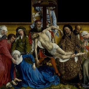 Roger van der Weyden Descent from the Cross c1435 Museum Quality Oil Painting Reproduction D4560 image 1