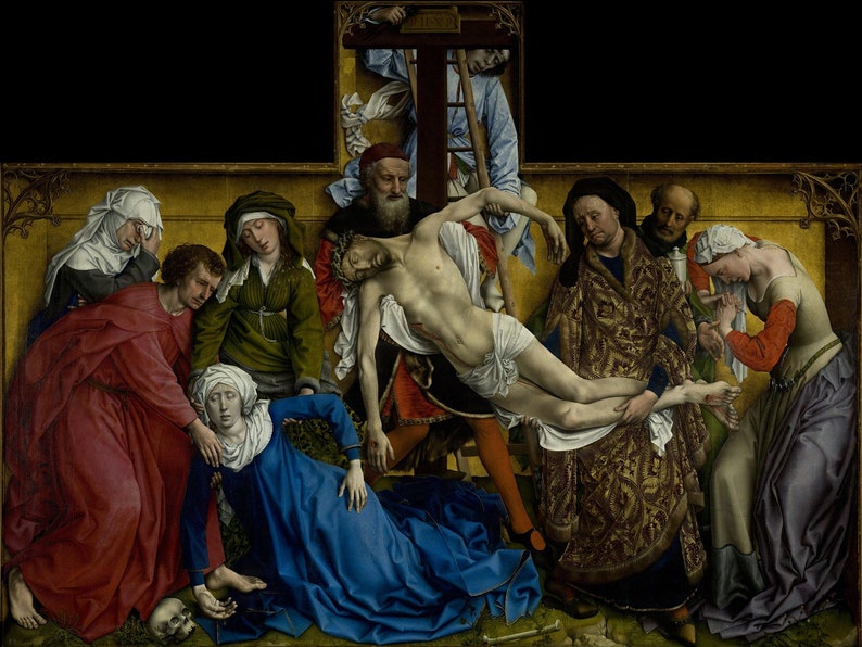 Roger van der Weyden Descent from the Cross c1435 Museum Quality Oil Painting Reproduction D4560 image 1