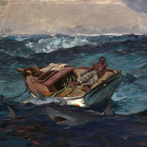 Winslow Homer - The Gulf Stream 1899 Museum Quality Rolled Oil Painting Reproduction (D3560)