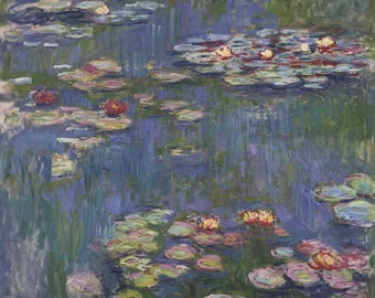 クロード・モネ作「睡蓮」（1906年）、シカゴ美術館所蔵、手描きの油彩