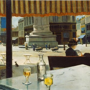 Eliseo Meifrén Roig - A Square in Paris 1887 Museum Quality Rolled Oil Painting Reproduction (D3560)