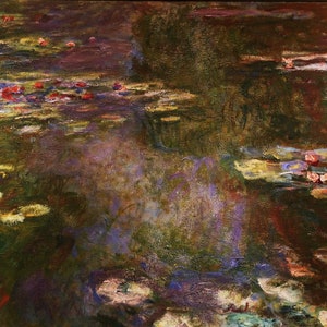 Claude Monet, Water Lily Pond 1917, Museum Quality Rolled Oil Painting Reproduction (D4060)