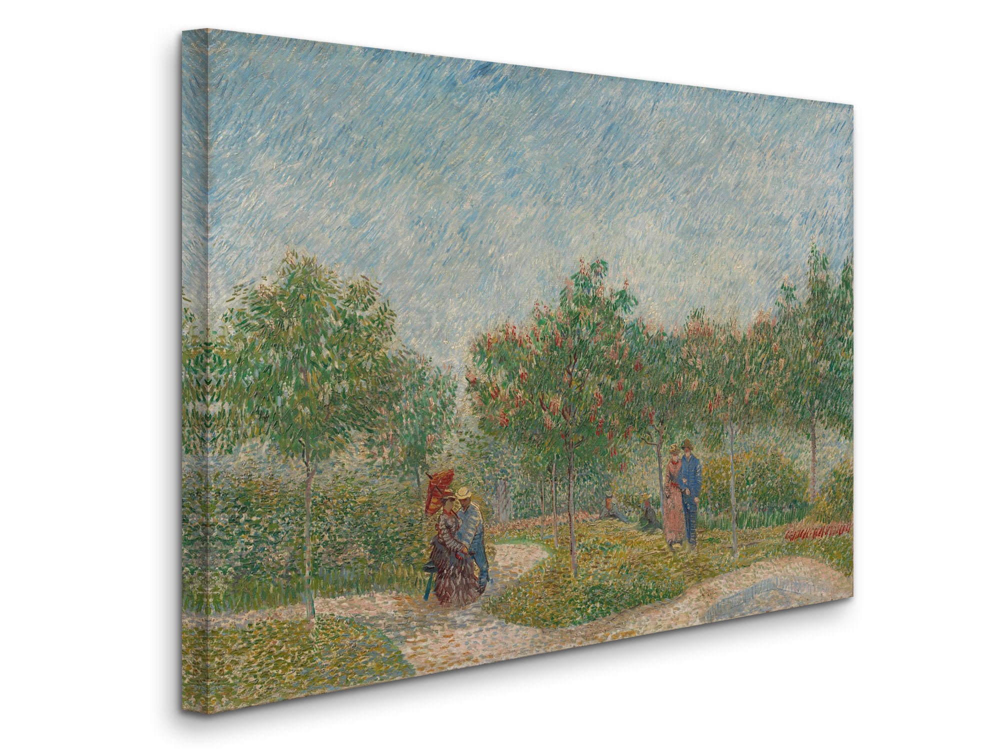 フィンセント・ファン・ゴッホ - 求愛するカップルのいる庭