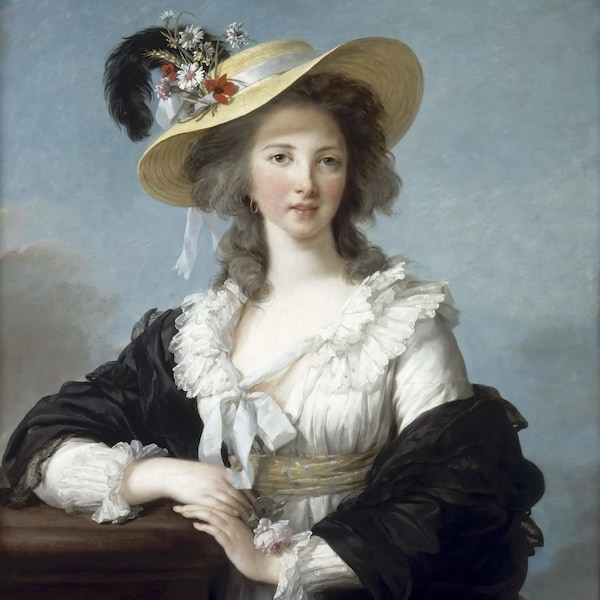 Elisabeth-Louise Vigée-Lebrun - Portrait de la duchesse de Polignac (c.1782) Peint à la main Musée Reproduction à l’huile de qualité (D6050)