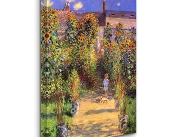 クロード・モネ、ヴェトゥイユの画家の庭 1880年 美術館品質のロールド