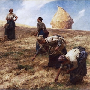 Léon-Augustin Lhermitte - The Gleaners 1887 Museum Quality Rolled Oil Painting Reproduction (D5060)