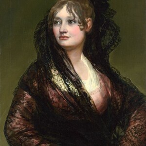 Francisco Goya, Portrait of Doña Isabel de Porcel 1806, Museum Quality Rolled Oil Painting Reproduction (D6040)