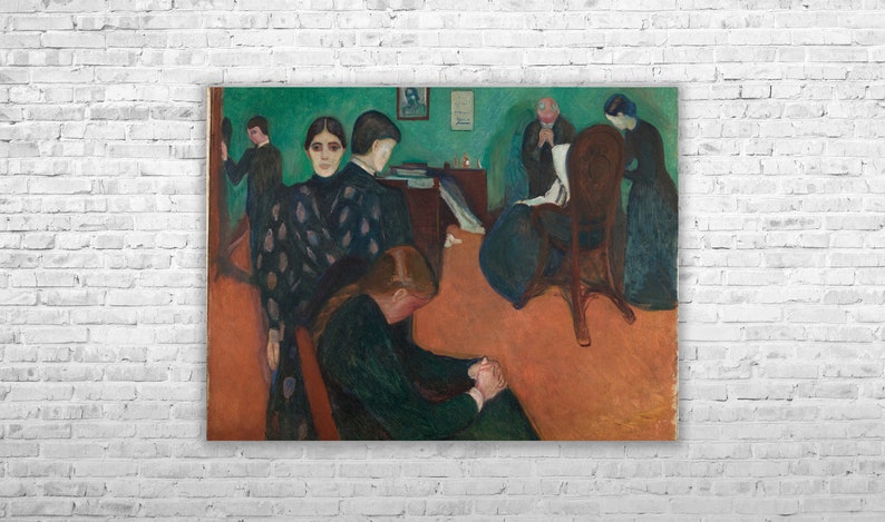 Edvard Munch Death in the Sickroom 1893 Museum Quality Oil Painting Reproduction D5060 image 2
