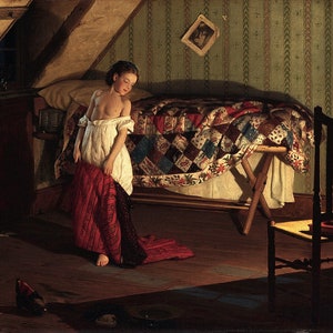 Seymour Joseph Guy - Making A Train 1867 Museum Quality Rolled Oil Painting Reproduction (D4560)