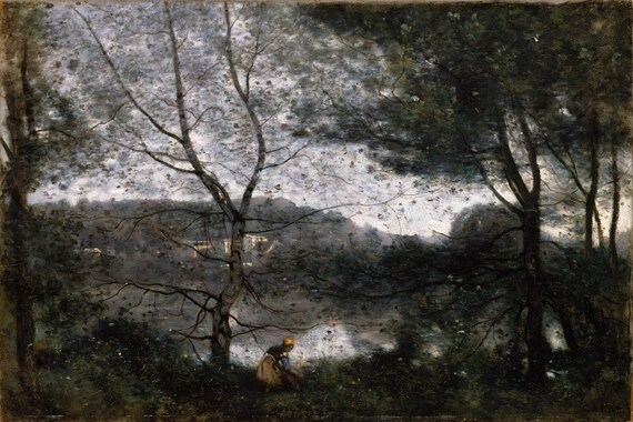 カミーユ・コロー - ヴィル・ダヴレー（1870年） - ロールド油絵美術館