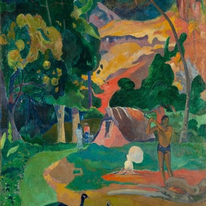 Paul Gauguin : Landscape with Peacocks 1892 Museum Quality Oil Painting Reproduction D6045 image 1
