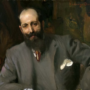 Joaquin Sorolla y Bastida - Doctor Joaquin Decref y Ruiz 1907 Museum Quality Rolled Oil Painting Reproduction (D4560)
