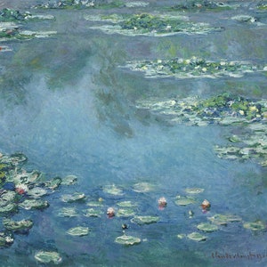 Monet Water Lilies Series 1906 Museum Quality Rolled Oil Painting Reproduction (D50)