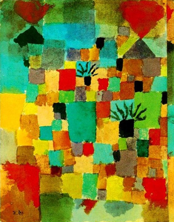 Paul Klee : Southern Gardens (1919) Museum Quality Rolled Oil