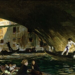 John Singer Sargent - The Rialto, Venice 1911 Museum Quality Rolled Oil Painting Reproduction (D3560)