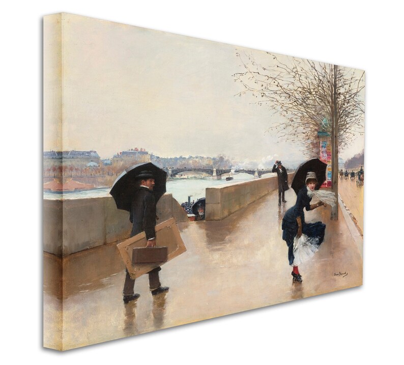 Jean Béraud The Wind 1880 Museum Quality Oil Painting Reproduction D5060 image 2