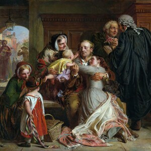 Abraham Solomon - Not Guilty 1859 Museum Quality Rolled Oil Painting Reproduction (D5060)