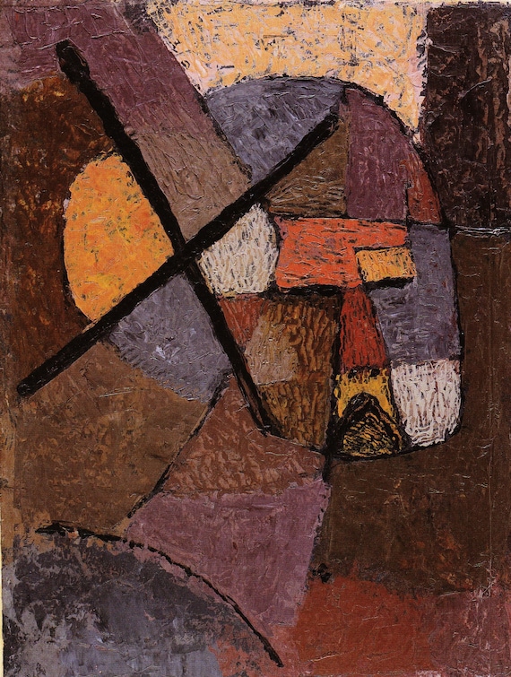 Paul Klee 1933 ドローイングシュウ Paul Klee : Struck From the List (1933) Museum Quality Rolled Oil