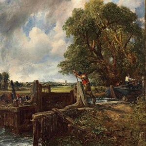 John Constable - The Lock (um 1824) handgemaltes Reproduktion gerolltes Ölgemälde in Museumsqualität (D6050)