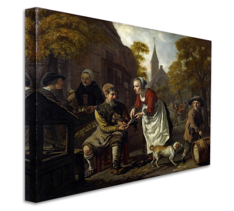 Jan Victors A Village Scene with a Cobbler c1650 Museum Quality Oil Painting Reproduction D5060 image 2
