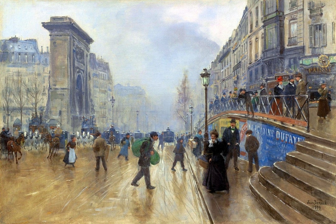 Jean Beraud、Le boulevard Saint-Denis a Jean Beraud - Le boulevard Saint-Denis à Paris (1899) Reproduction