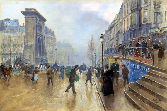 Jean Beraud、Le boulevard Saint-Denis a Jean Beraud - the Boulevard Saint-denis in Paris (1899