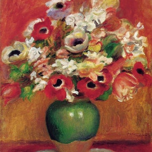 春の花束 - ピエール＝オーギュスト・ルノワールの手描き油絵複製