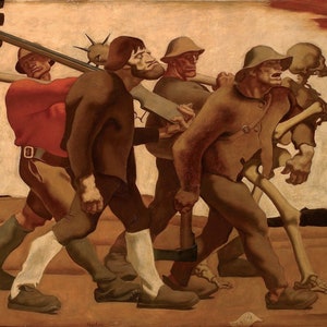 Albin Egger-Lienz - Taniec umarłych 1921, reprodukcja obrazu olejnego w jakości muzealnej (D5060)