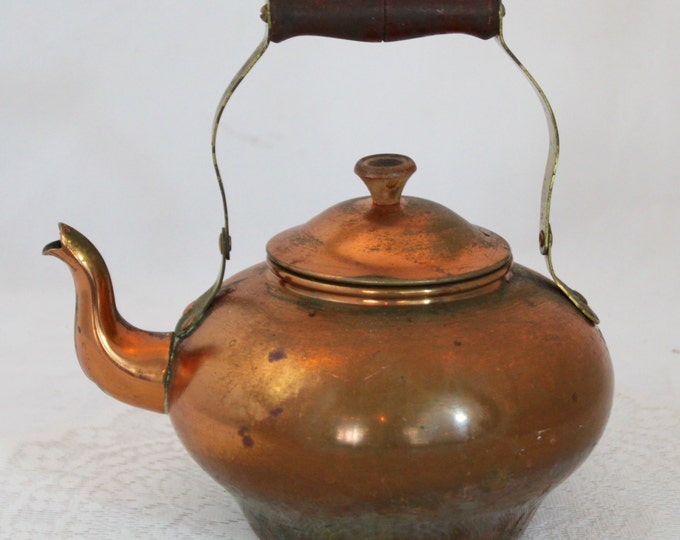 Old Dutch International Vintage Copper Tea Kettle/teapot, Made in