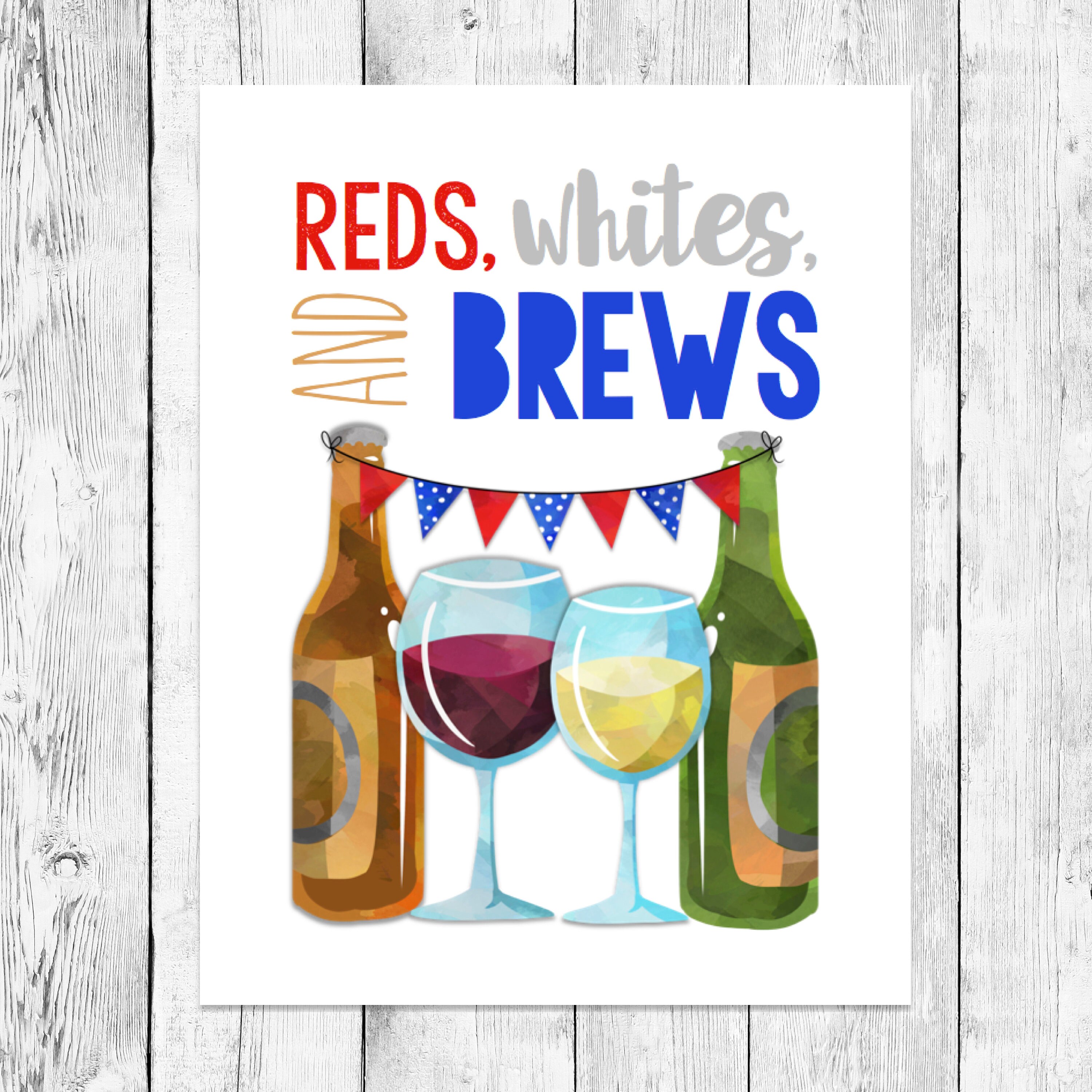 Fourth 4th of July Printable Bundle/ Fireworks/ Beer Wine/ - Etsy