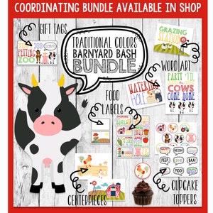 Birthday Banner Printable/ Barnyard Animal Bunting/ Event Decor/ Party ...