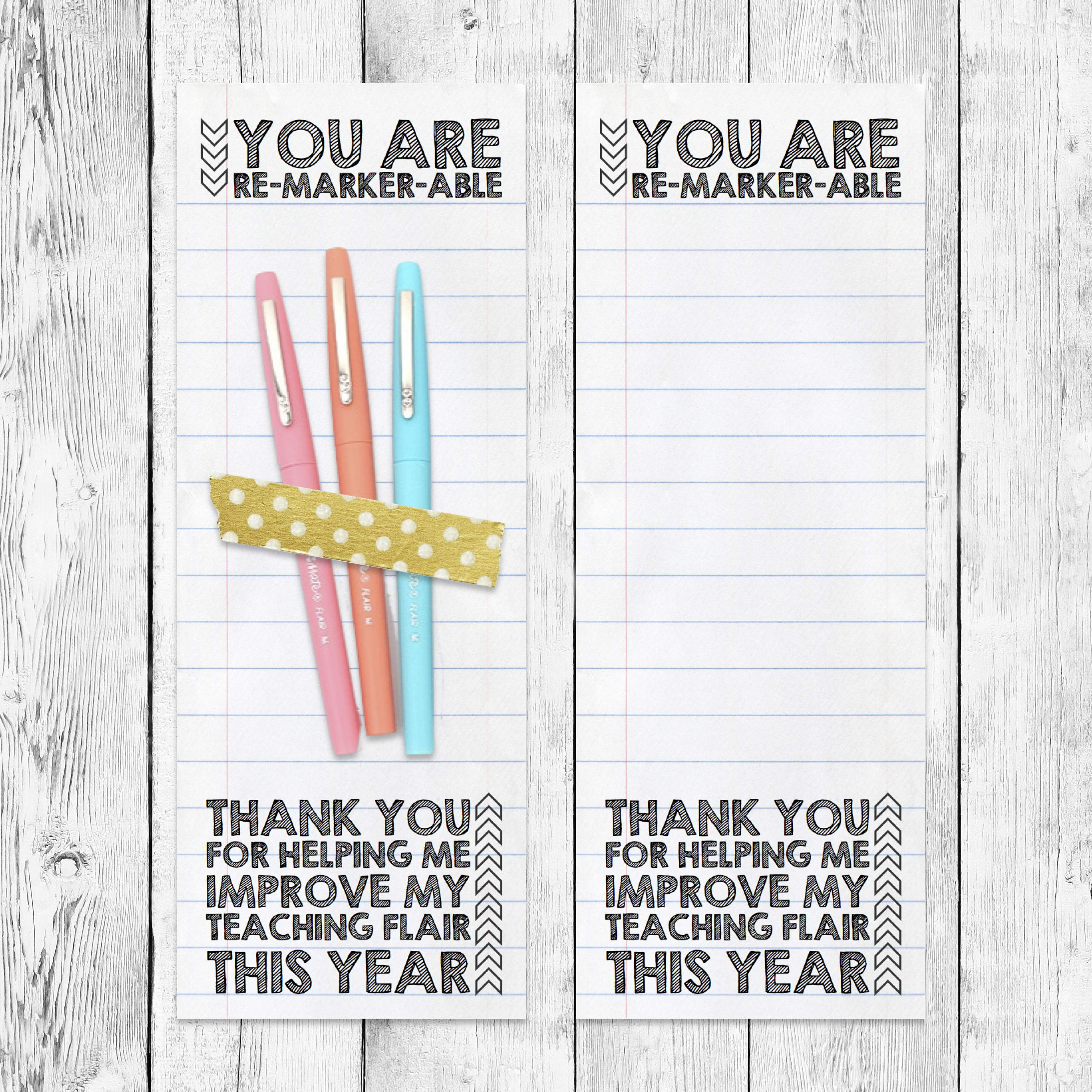 End of Year Flair Pen Gift Labels/ Mentor Teacher Thank You Favor/ School  Marker Printable Tag/ You Are Re-Marker-able Pun/ Instant Download