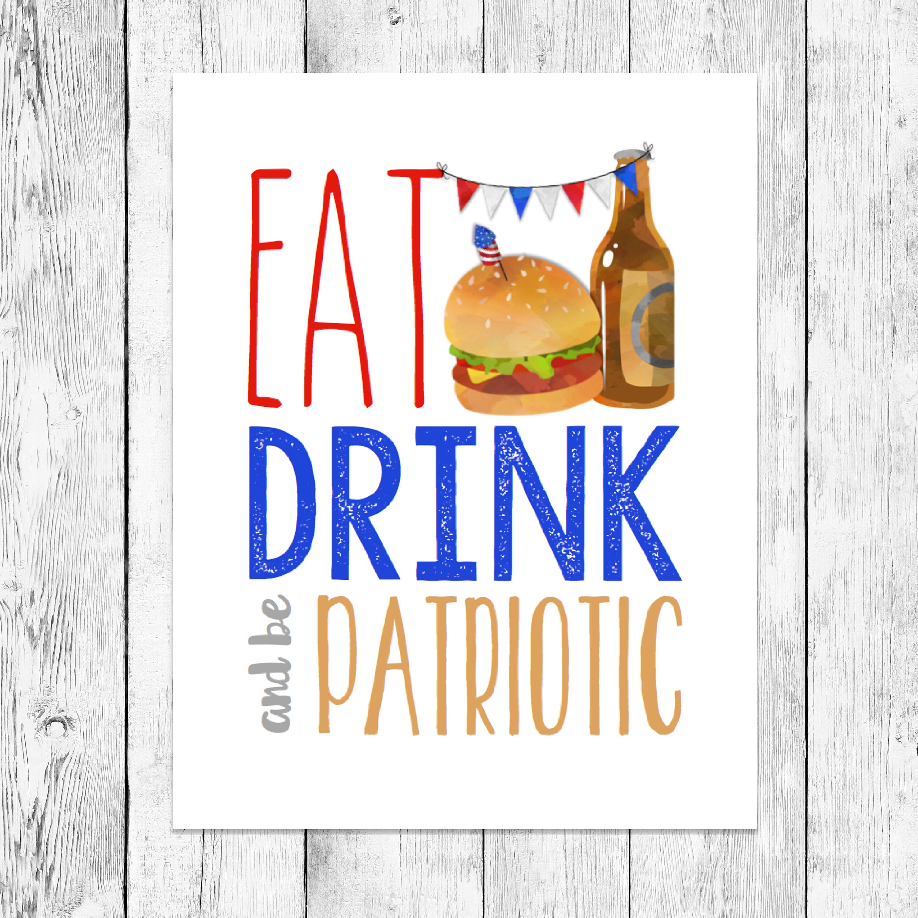 Fourth 4th of July Printable Bundle/ Fireworks/ Beer Wine/ - Etsy