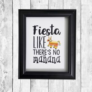 Fiesta Like There's No Manana/ Birthday Party Pinata Word Art Printable ...