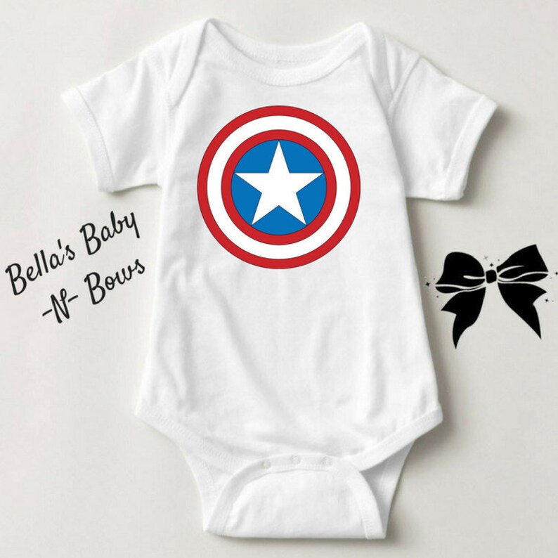captain america baby onesie