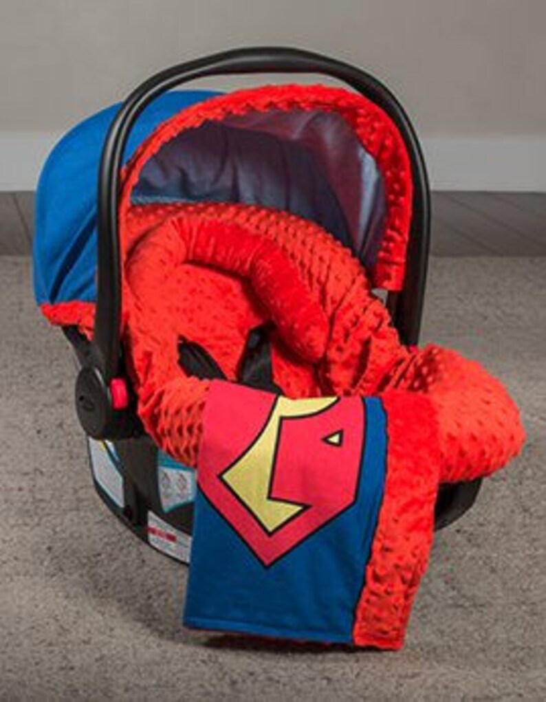 Newborn Gift Boys Cat Cover Superman Canopy Or Monogrammed