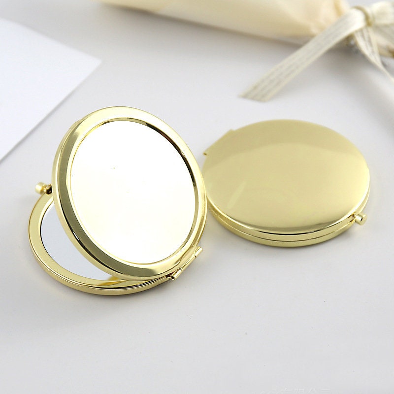 Personalized Compact Mirror Blank - Photo Frame Pocket Mirror - Metal ...