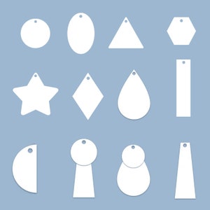 Sublimationsohrring BLANKS, Sechseck-, Rhombus- oder Dreieckohrringe, doppelseitige Aluminiumrohlinge, Sublimationsaluminiumscheibe